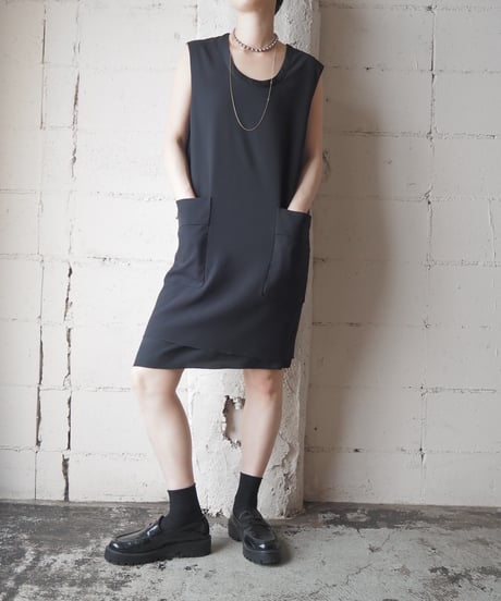 Acne Studios Layered Design Sleeveless Dress BK