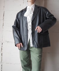 BALMAIN Leather Tailored Jacket BK
