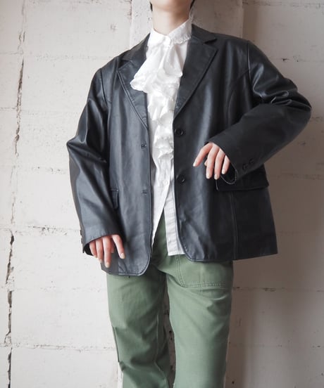 BALMAIN Leather Tailored Jacket BK