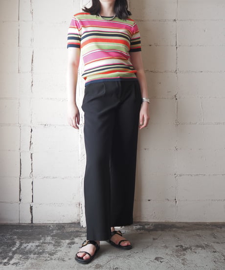 Liz Claiborne Multi Color Stripe Knit PI YGN YE