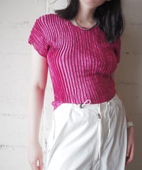 Made in France Pleated French Sleeve Top PI