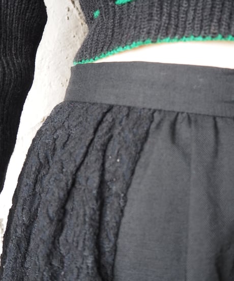 tricot COMME des GARÇONS Lace Switching Midi Skirt BK
