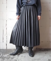 GUESS Faux Leather Pleated Skirt BK