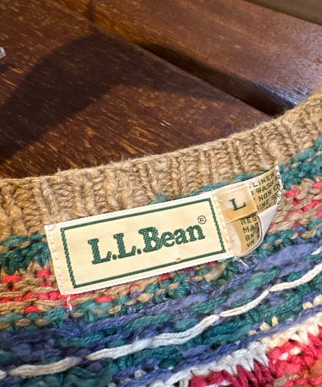 L.L.Bean Multicolor Knit Vest BRPURIV