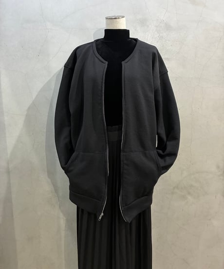 REMAKE Collarless Zipup Blouson BK