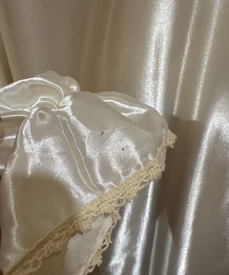 Lise Stevens V-Yoke Pintuck×Lace Satin Dress IV