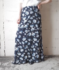 Made in USA Floral Print Long Skirt NVIV