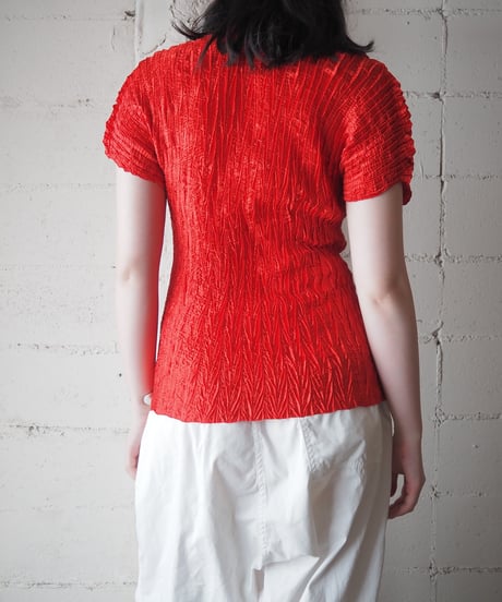 Made in France Pleated French Sleeve Top RE