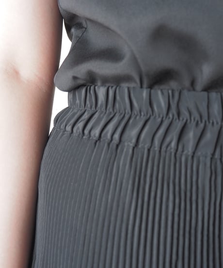 Made in France Pleated Tiered Skirt BK
