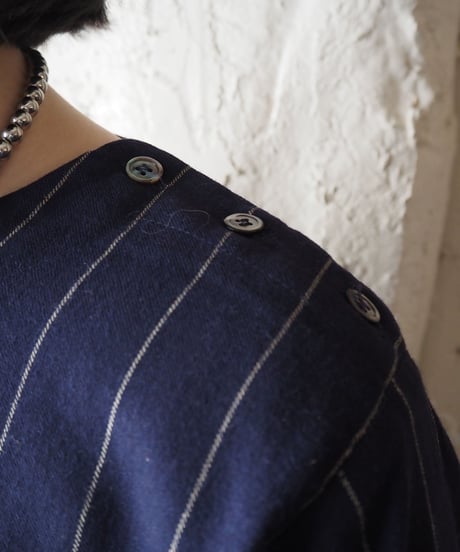 1970-80's VYELLA Stripe Pullover Shirt NVIV