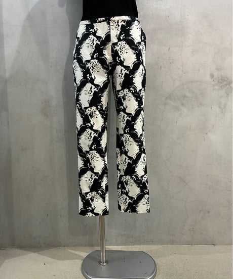 BIMBA Y LOLA Face Pattern Tapered Pants BKWH
