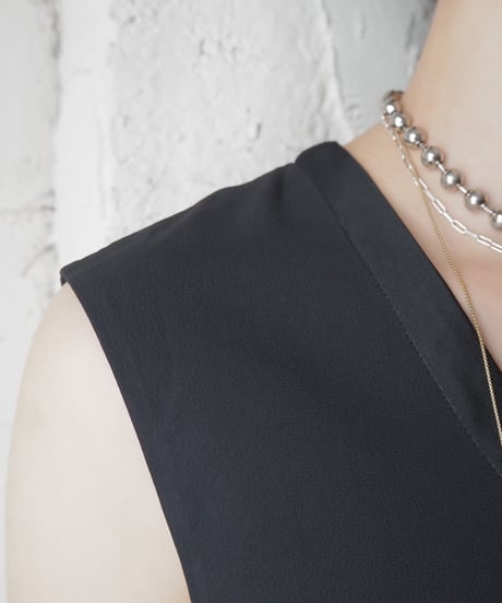 Acne Studios Layered Design Sleeveless Dress BK