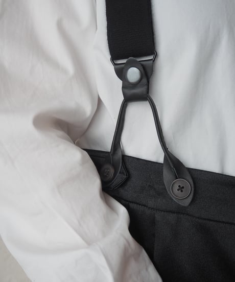 Suspender Shiny Satin Cargo Pants BK