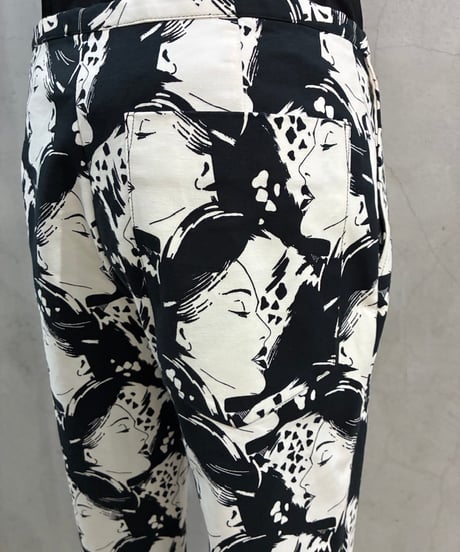 BIMBA Y LOLA Face Pattern Tapered Pants BKWH