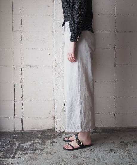Made in Italy Cutoff Switching Hem Easy Wide Pants BE