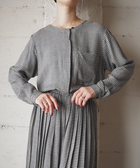 J.G.HOOK Gimgham Check Dress BKWH