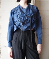 Remake Romanian Army Sleeping Shirt with Ribbon Details （Overdyed） BL