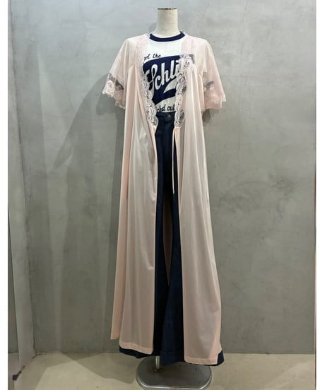 Made in USA Lace Sleeve Satin Robe LPI