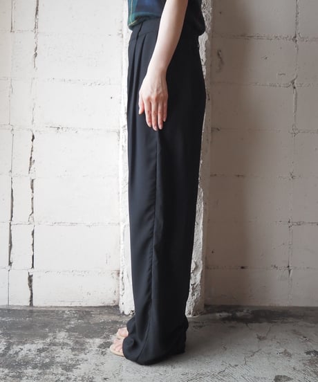 Wide Leg 2Tuck Slacks BK