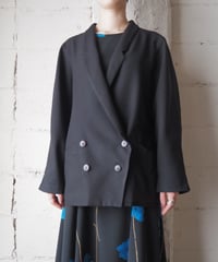Double Breasted Dolman Sleeve Jacket BK