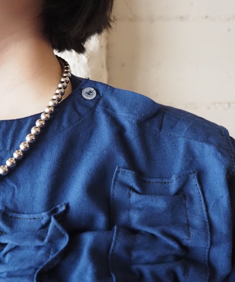 Remake Romanian Army Sleeping Shirt with Ribbon Details （Overdyed）　NV