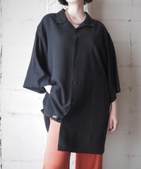 5X Linen Mix Big Shirt BK