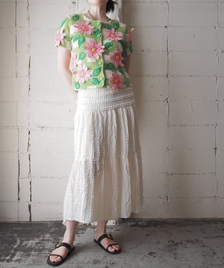 Vintage michael simon 3D Flower Embroidery Sweater LGNPI
