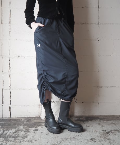 Remake UNDER ARMOUR Drawstring Track Skirt BK