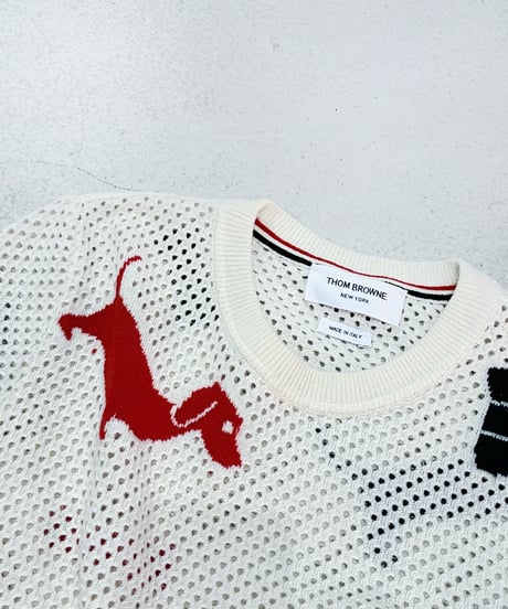 THOM BROWNE Hector S/S Cashmere Knit IV