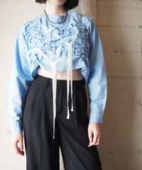 Remake Romanian Army Sleeping Shirt with Ribbon Details LBL