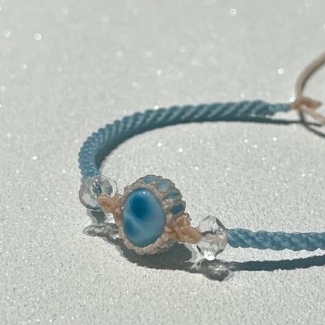 凪~Larimar Macrame’ Bracelet