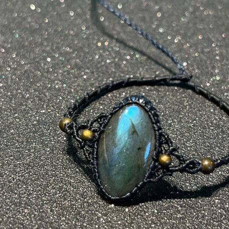 蒼光~Labradorite Macramé Bracelet