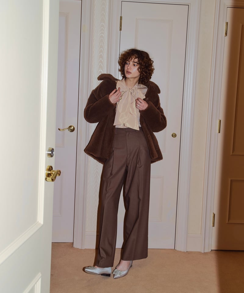 【最終お値下げ】OHGA エコムートン ブラウン M MOUTON COAT | OHGA