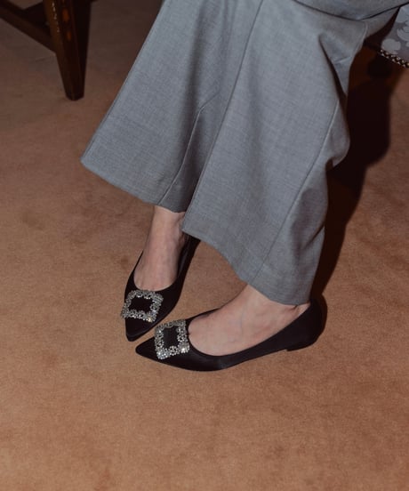 SATIN BIJOU PUMPS