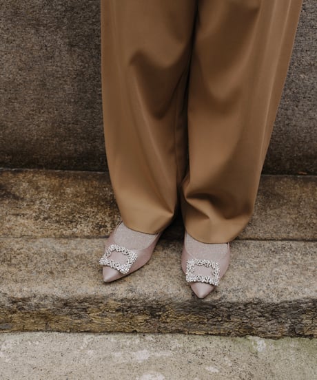 SATIN BIJOU PUMPS