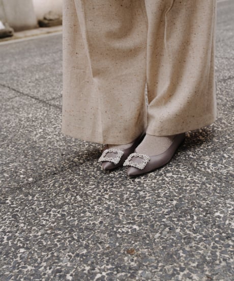 SATIN BIJOU PUMPS