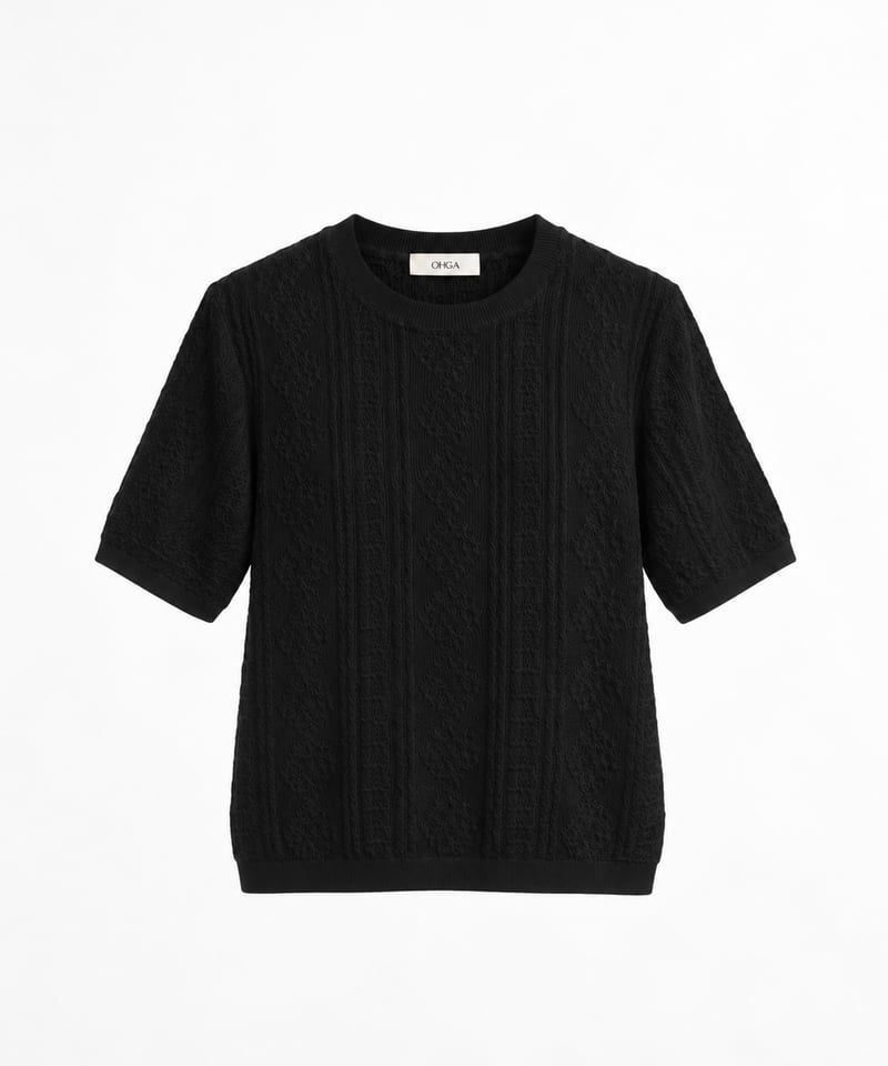 OHGA 半袖 洗えるニット 美品 半袖ニット | OHGA