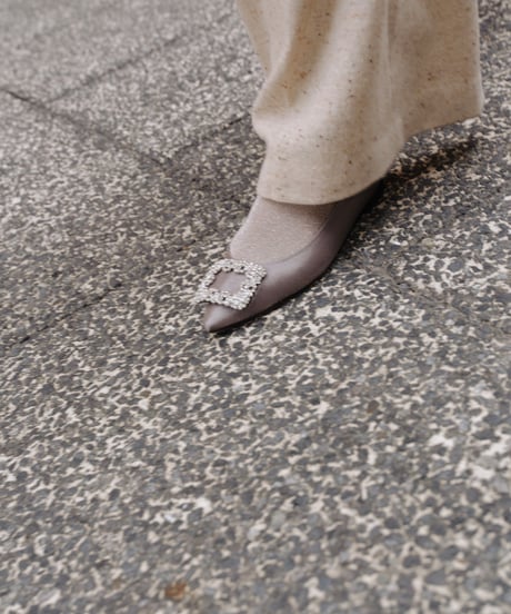 SATIN BIJOU PUMPS