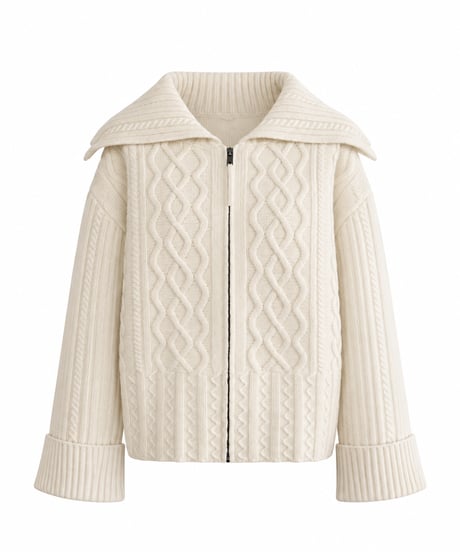 ZIP COLLAR KNIT