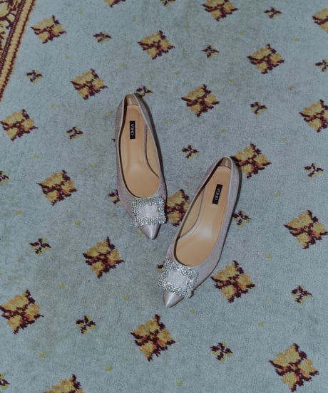 SATIN BIJOU PUMPS