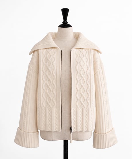 ZIP COLLAR KNIT