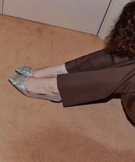 SATIN BIJOU PUMPS