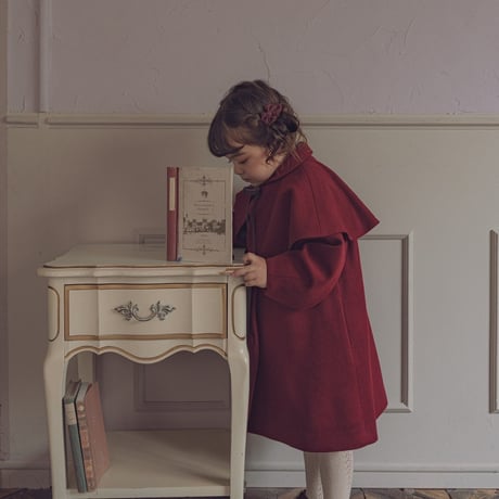 Doll cape coat / Bordeaux