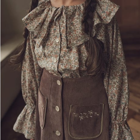 Classical button skirt / Rose fig