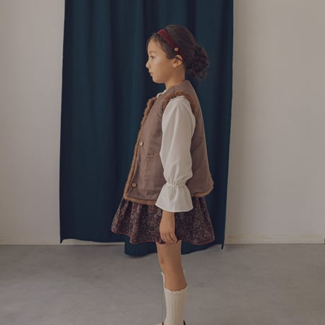 Reversible fur vest / Chocolate