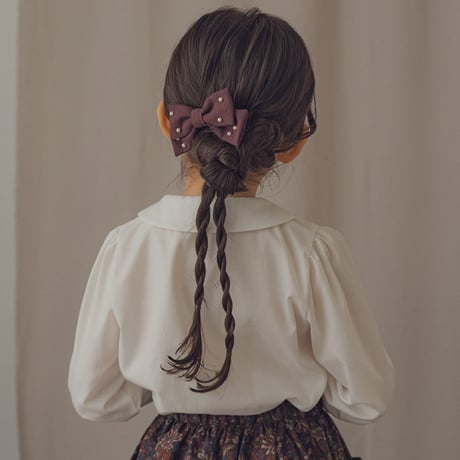 Hair ribbon pin-pearl / Fig