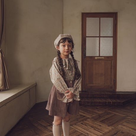 Classical button skirt / Rose fig