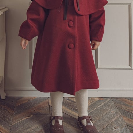 Doll cape coat / Bordeaux