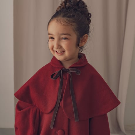 Doll cape coat / Bordeaux