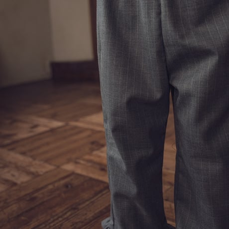 Frill sabrina pants / London grey stripe